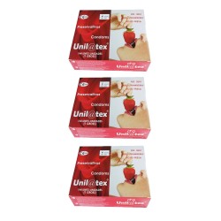 Condones Unilatex 3 cajas de 144 unidades cada una