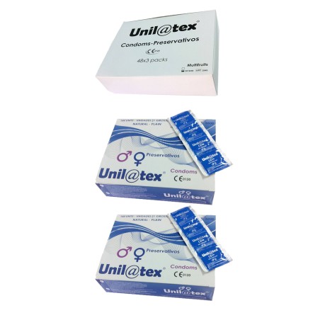 Ofertón Condones UNILATEX: 3 cajas con 144 unidades cada una