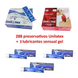 Súper oferta de 2 cajas condones Unilatex - caja de 144 unidades a elegir + 3 Lubricantes