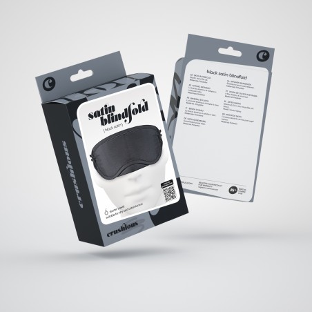 Antifaz Satén Negro Crushious para juegos sensoriales | Mascondon |