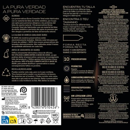 Durex Conexión Total  20 uds, ultra fino sin látex | Mascondon |