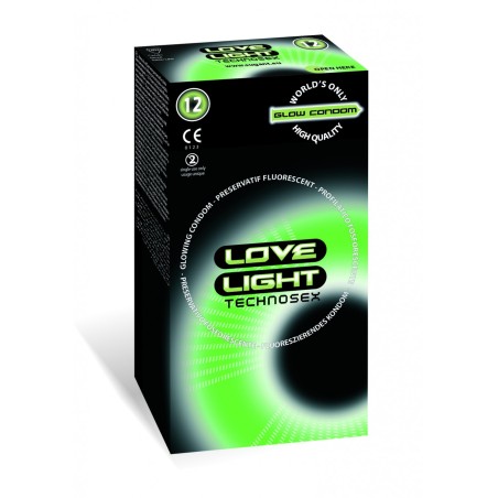 Preservativos Fosforescentes LOVE LIGHT 12 uds | Mascondon |